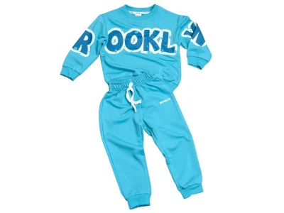 Toptan POYRAZ Brooklyn Baskılı Erkek Takım  - Toptan Çocuk Giyim Beniz Kids