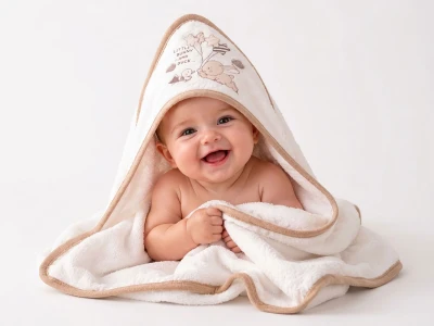 Toptan EKE BABY Bunny Detay Bebek Havlu - Toptan Çocuk Giyim Beniz Kids