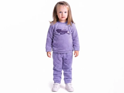 Toptan LİZARD Bunny Nakışlı Well Soft Peluş Kız Takım  LİLA - Beniz Bebe