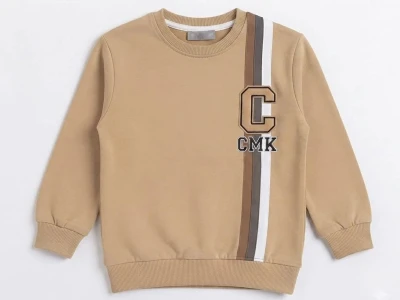 C Baskılı Erkek Sweat 
