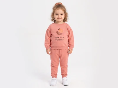 Çiçek Baskılı Kız Bebe Takım 