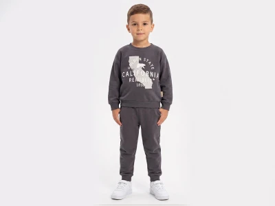 Toptan VOVİDO California Baskılı Erkek Takım - Toptan Çocuk Giyim Beniz Kids