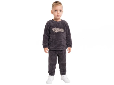 Toptan LİZARD California Nakışlı Well Soft Peluş Erkek Takım  Копченый - Beniz Bebe