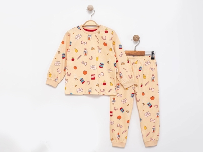 Candy Desenli Kız Pijama Takım