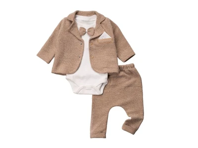 Toptan HOPY BABY Ceketli 3'lü Erkek Takım - Toptan Çocuk Giyim Beniz Kids