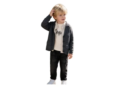 Toptan JUNİOR CLASS Ceketli 4'lü Erkek Çocuk Takım - Toptan Çocuk Giyim Beniz Kids