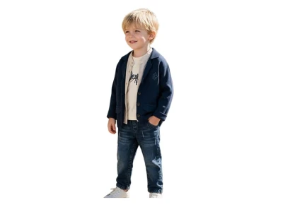 Toptan JUNİOR CLASS Ceketli 4'lü Erkek Çocuk Takım Navy blue - Beniz Bebe