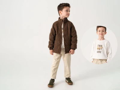 Toptan LESSOTTO Ceketli Üçlü Erkek Takım - Toptan Çocuk Giyim Beniz Kids