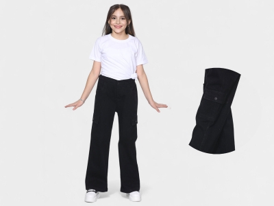 Cepli Kız Kot Pantolon