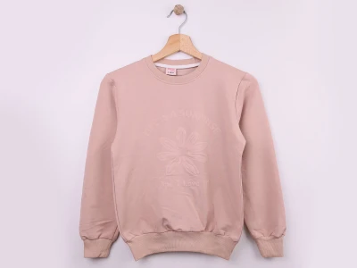 Toptan WENGE KİDS Çiçek Baskılı Kız Sweat  - Toptan Çocuk Giyim Beniz Kids