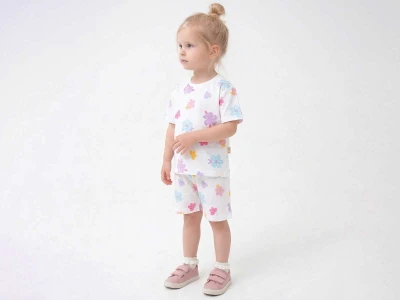 Çiçek Desenli Kız Pijama Takım