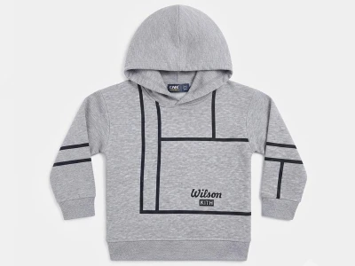 Toptan CMK Çizgi Desenli Kapşonlu 3 İp Şardonlu Erkek Sweat  - Toptan Çocuk Giyim Beniz Kids