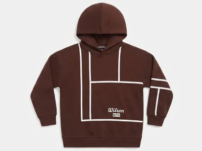 Toptan CMK Çizgi Desenli Kapşonlu 3 İp Şardonlu Erkek Sweat  KAHVERENGİ - Beniz Bebe