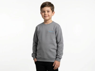 Toptan TANEM KİDS Çizgi Detay Erkek Çocuk Sweat GRİ - Beniz Bebe