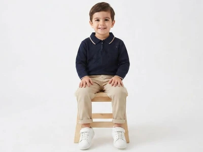 Toptan WEENY KİDS Cizgi Detay Erkek Çocuk Takım - Toptan Çocuk Giyim Beniz Kids