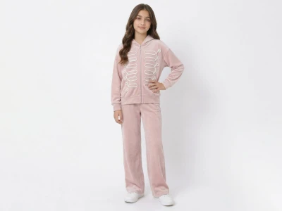 Toptan MENSİS Çizgi Detay Kız Çocuk Takım - Toptan Çocuk Giyim Beniz Kids