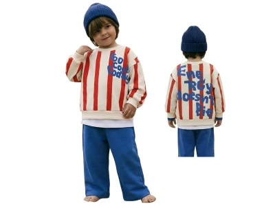 Toptan JUMİ Çizgili 3 İp Şardonsuz Erkek Takım - Toptan Çocuk Giyim Beniz Kids