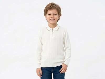 Toptan METEX Dalgalı Çizgi Detay Erkek Çocuk Sweat - Toptan Çocuk Giyim Beniz Kids