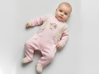 Dantelli Kız Bebe Tulum 