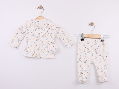 Zürafa Desenli Erkek Bebe 5li Set