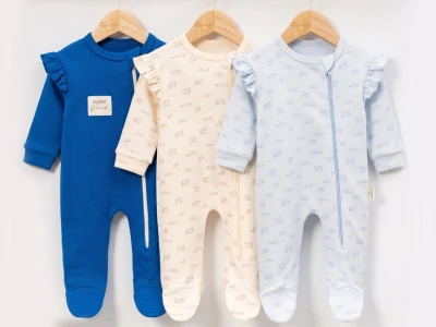 Toptan CAYZEN Desenli Erkek Bebek Tulum Set - Toptan Çocuk Giyim Beniz Kids
