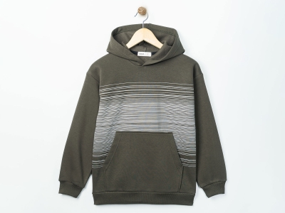 Desenli Erkek  Sweat 3 İp Şardonlu