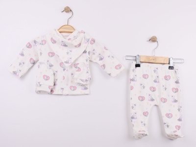Desenli Kız Bebe 5li Set