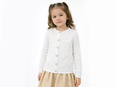 Toptan ÇITIR KİDS Desenli Kız Triko Hırka - Toptan Çocuk Giyim Beniz Kids