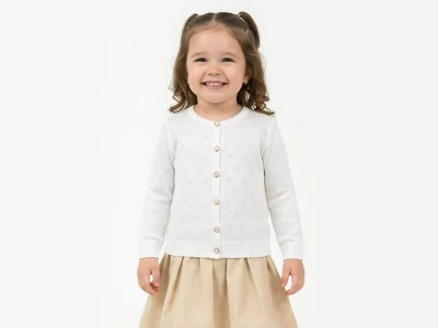 Toptan ÇITIR KİDS Desenli Kız Triko Hırka Model-3 - Beniz Bebe