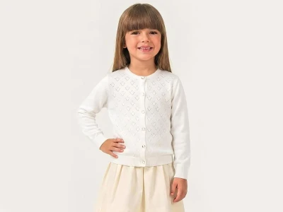 Toptan ÇITIR KİDS Desenli Kız Triko Hırka - Toptan Çocuk Giyim Beniz Kids