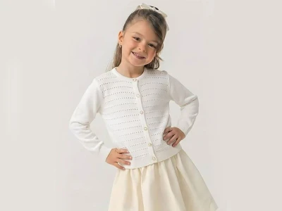 Toptan ÇITIR KİDS Desenli Kız Triko Hırka Model-2 - Beniz Bebe