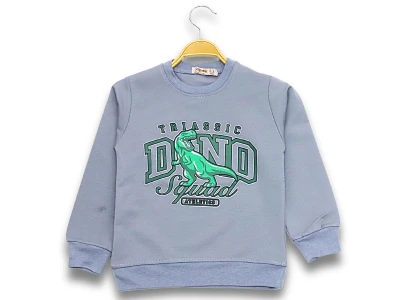 Toptan DIGIDIK KİDS Dino Baskılı 2 İp Erkek Sweat  - Toptan Çocuk Giyim Beniz Kids