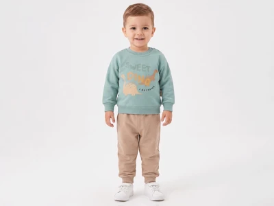 Dino Baskılı Erkek Bebe Takım 