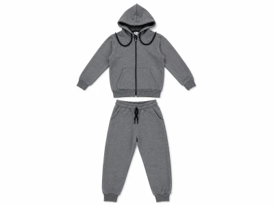 Toptan KOSKA Düz Kapşonlu Fermuarlı Şardonlu 3 İp Unisex Okul Takım - Toptan Çocuk Giyim Beniz Kids