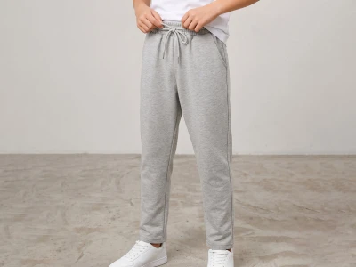 Düz Paça 2 İp Unisex Okul Tek Alt
