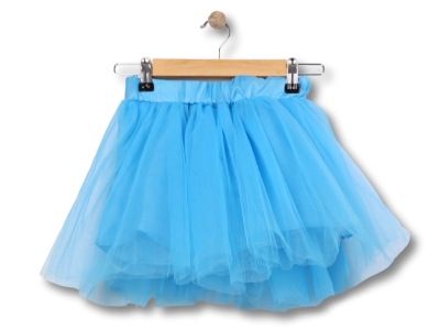 Toptan DENİTO Düz Sade Tüllü Tütü Etek BLUE - Beniz Bebe