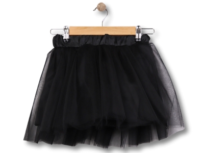 Toptan DENİTO Düz Sade Tüllü Tütü Etek Black - Beniz Bebe