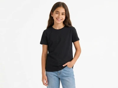 Toptan LOLLİCO KİDS Düz Unisex Tişört Black - Beniz Bebe