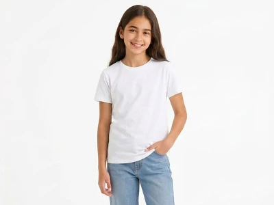 Toptan LOLLİCO KİDS Düz Unisex Tişört White - Beniz Bebe
