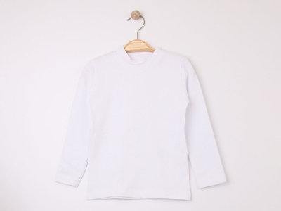 Toptan KANDİLDE BENİ GİY Düz Unisex Uzun Kollu Badi BEYAZ - Beniz Bebe