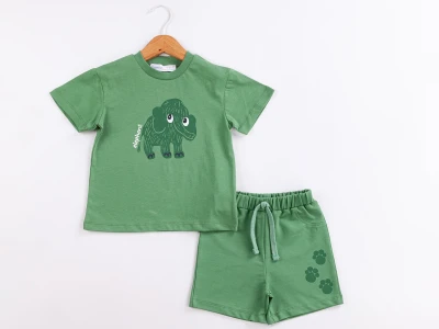 Elephant Baskılı Erkek Bebe Takım