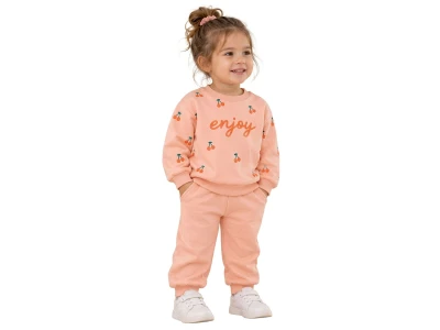 Toptan BICIR KİDS Enjoy Detay Şardonlu 3 İp Kız Çocuk Takım Powder - Beniz Bebe