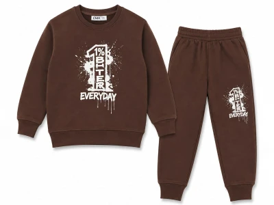 Toptan CMK Everyday Baskılı 3 İp Şardonlu Erkek Takım  - Toptan Çocuk Giyim Beniz Kids
