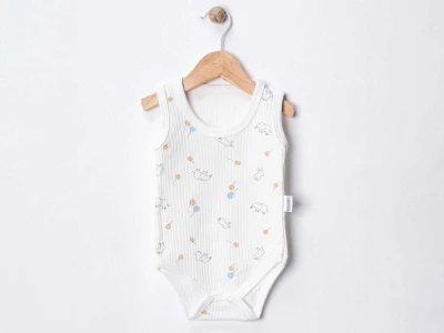 FİL Baskılı Bebe Çıtçıtlı Badi