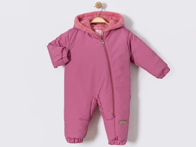 Toptan CRİSPY Kozmonot Fermuarlı Şapkalı Bebek Mont MÜRDÜM - Beniz Bebe
