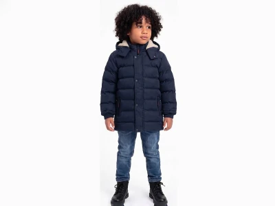 Toptan KEREM TEKSTİL (BOSS) Fermuarlu Cepli Kapşonlu Erkek Mont  Navy blue - Beniz Bebe