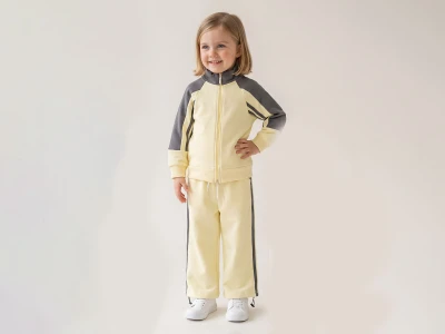 Toptan HARBY Fermuarlu Kız Çocuk Takım - Toptan Çocuk Giyim Beniz Kids