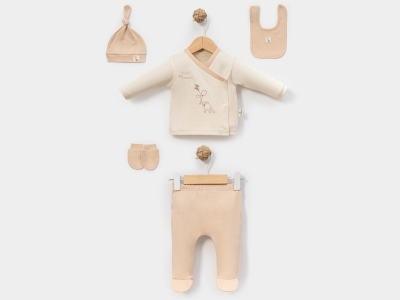 Fil Baskılı Erkek Bebe 5li Set