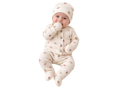 Toptan COŞAY BABY Fındık Baskılı 5'li Bebek Zıbın Set - Toptan Çocuk Giyim Beniz Kids