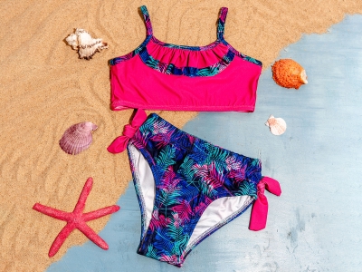 Fırfırlı Kız Mayo Bikini Takım